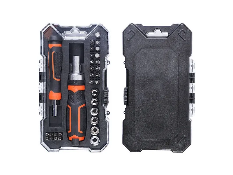 Juego de puntas y destornilladores de trinquete de 31 piezas