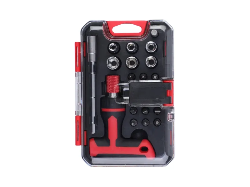 Juego de puntas y destornillador de trinquete de 18 piezas