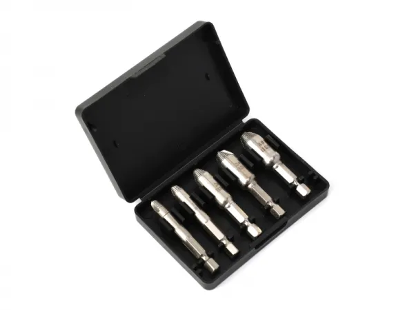 Juego de extractores de tornillos pelados de 5 piezas
