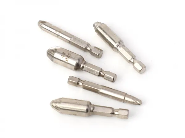 Juego de extractores de tornillos pelados de 5 piezas