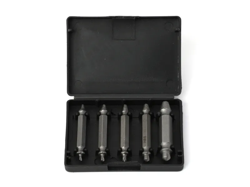 Juego de extractores de tornillos pelados de 5 piezas
