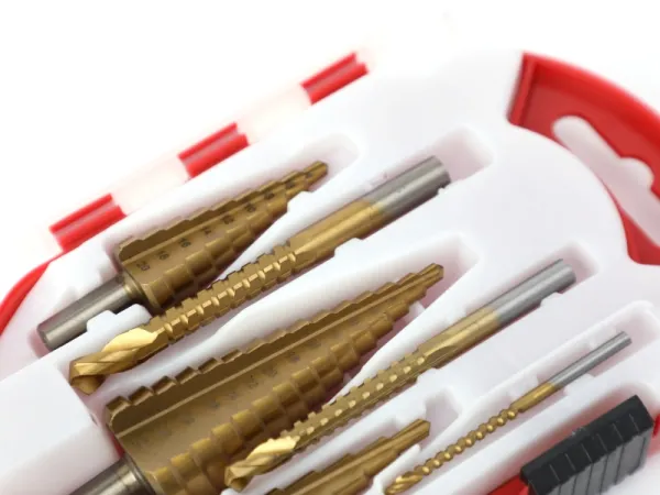 Juego de brocas escalonadas y brocas de dientes de sierra de 6 piezas