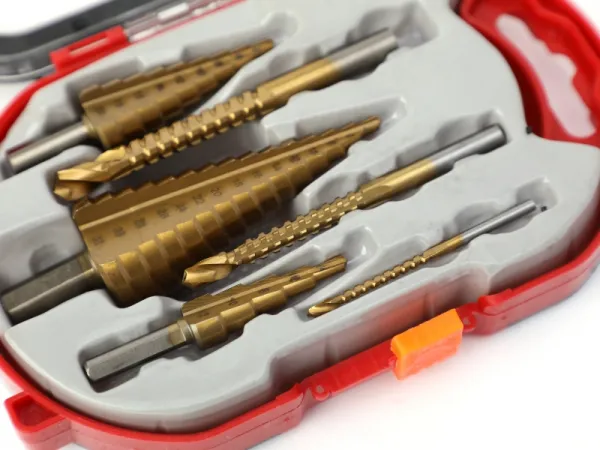 Juego de brocas escalonadas y brocas de dientes de sierra de 6 piezas