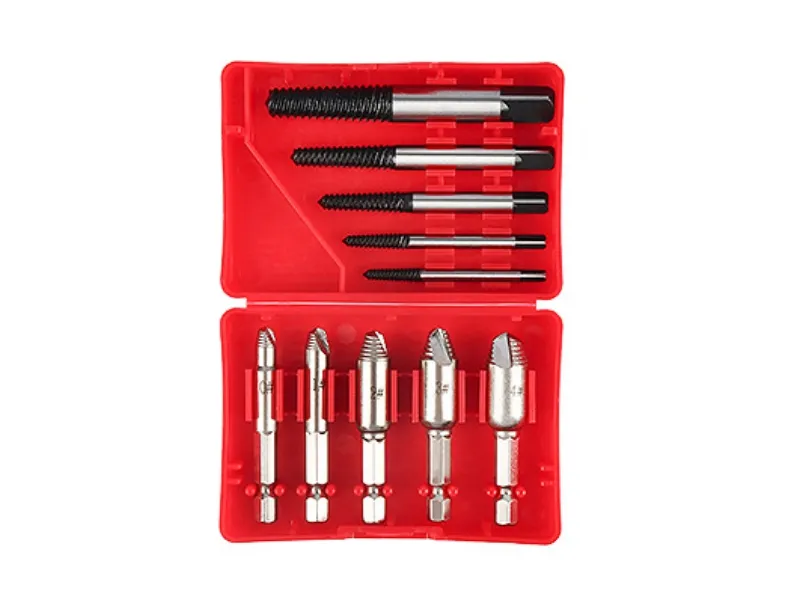 Juego de extractores de tornillos de 10 piezas.