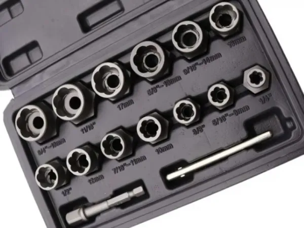 Juego de extractores de tuercas y pernos de 15 piezas