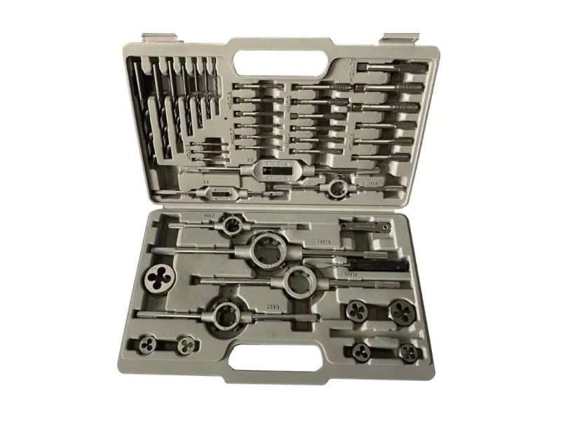 Juego de machos, matrices y taladros m&eacute;tricos de 44 piezas