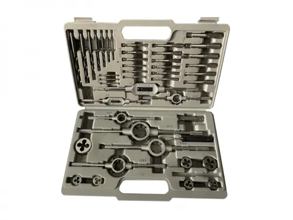 Juego de machos, matrices y taladros métricos de 44 piezas