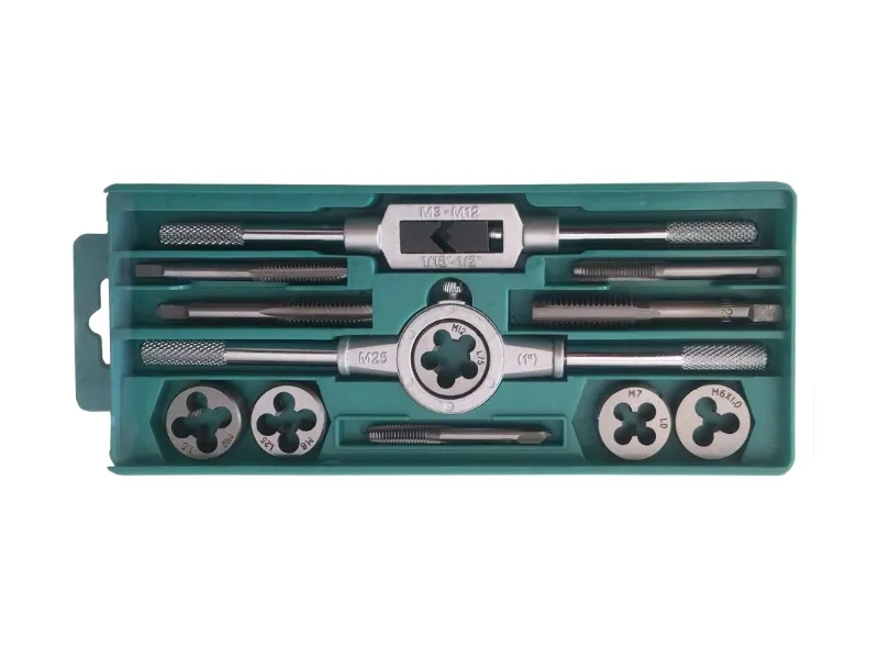 Juego de machos y matrices m&eacute;tricos de 12 piezas