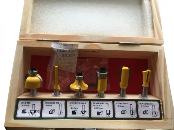 Juego de brocas para enrutador de 6 piezas