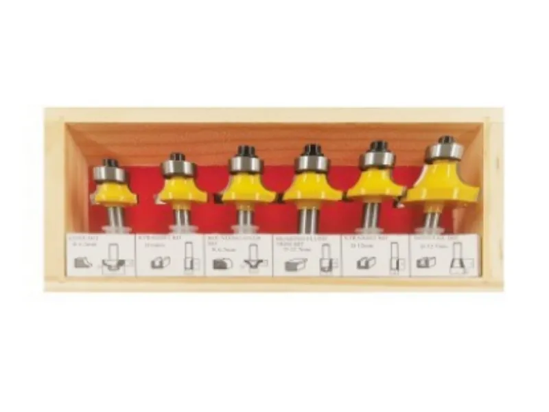 Juego de brocas redondas para enrutador de 6 piezas