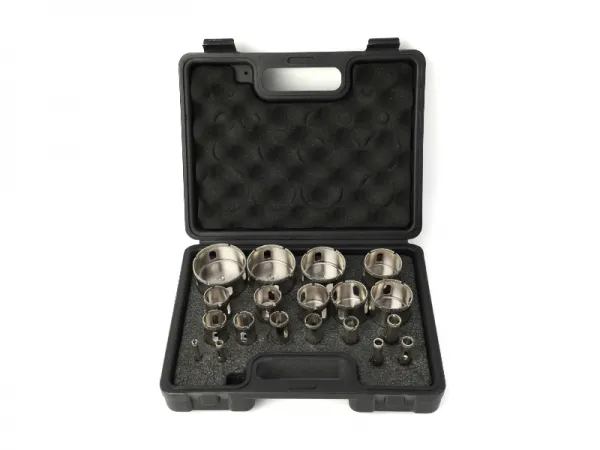 Juego de sierra perforadora de pared de 19 piezas